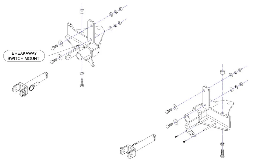 522203-5 – ROADMASTER Vehicle Baseplate, Removable Tab Without Safety Cables With Hardware